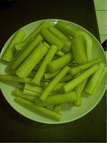Yam stalks, stir-fried or stewed